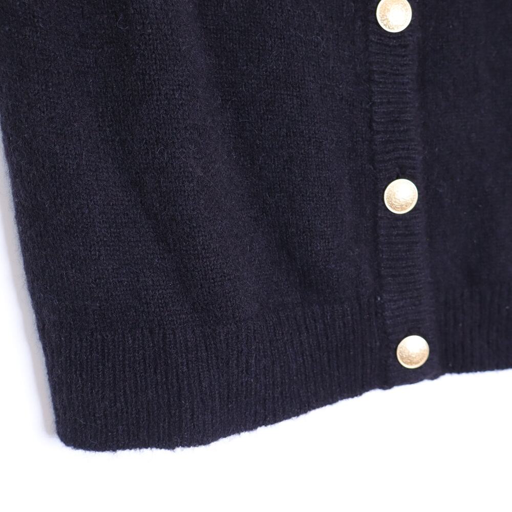 SEZANE Sacha Sweater Vest Cardigan Black w/ Gold Button Wool Blend Women's M - Picture 5 of 12